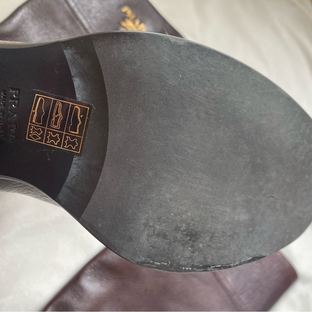 Authentic PRADA Brown Leather Riding Boots - Picture 8 of 14